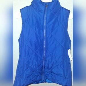 New York & Company Blue Quilted Vest